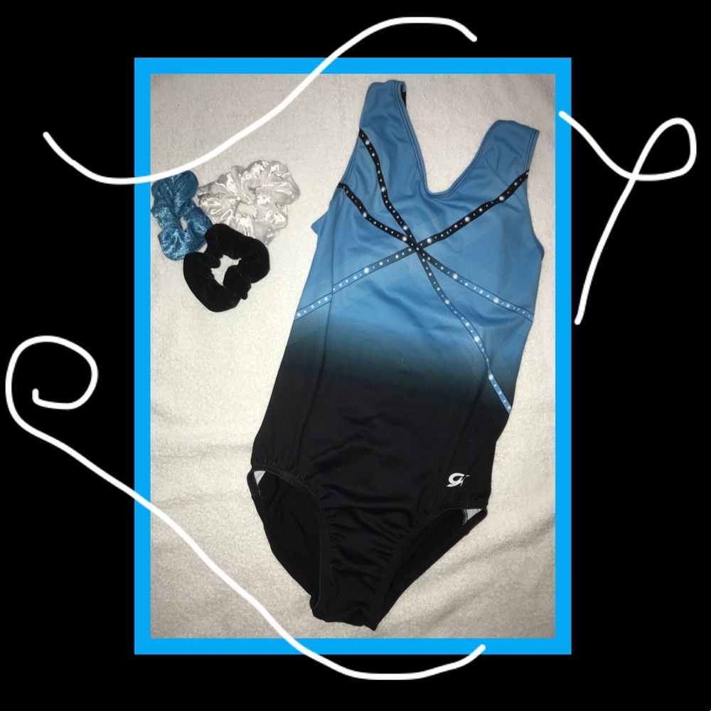 Blue And Black GK Gymnastics Leotard - Adult M